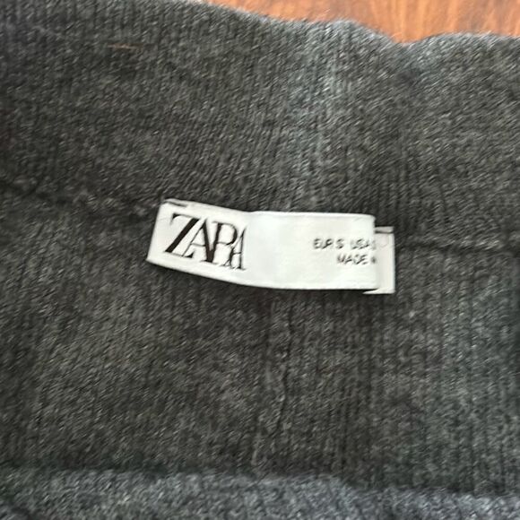 Zara gray ribbed shorts with buttons wool and acrylic s - Picture 2 of 5